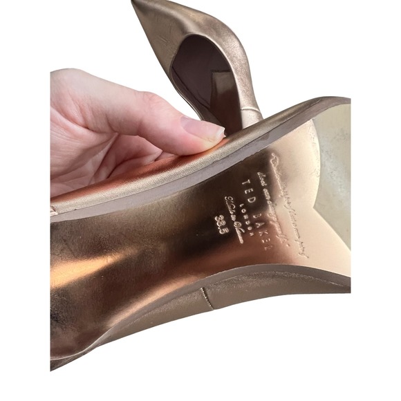 Ted Baker London Pointed Toe Heels Bronze Rose Gold Occasion Party‎ Shoes - Picture 5 of 7